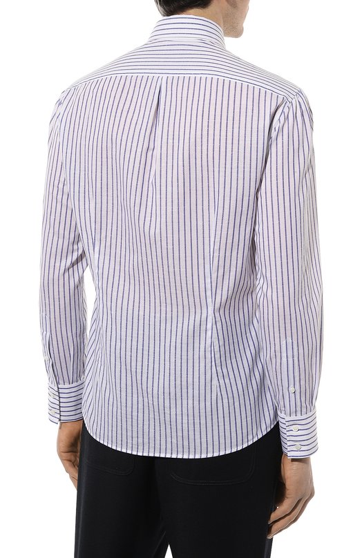 фото Рубашка из хлопка и льна brunello cucinelli