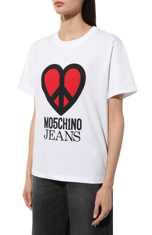 фото Хлопковая футболка m05ch1no jeans