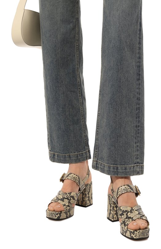 фото Кожаные босоножки gucci