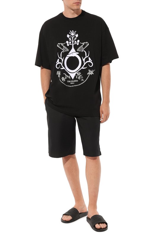 фото Хлопковая футболка trussardi