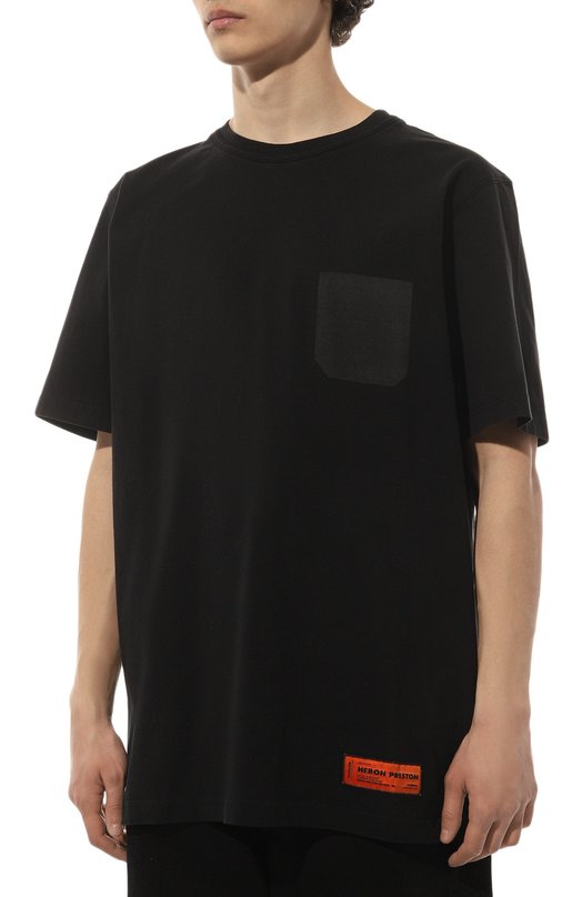фото Хлопковая футболка heron preston