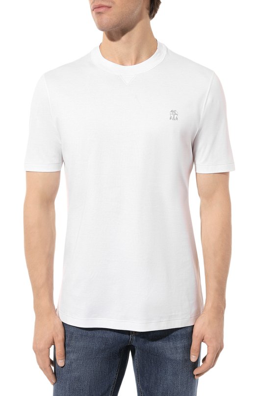 фото Хлопковая футболка brunello cucinelli