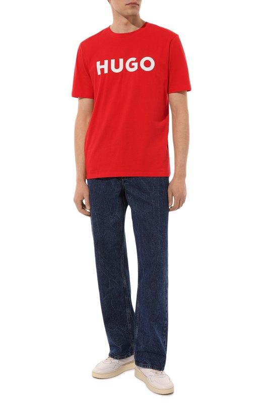 фото Хлопковая футболка hugo