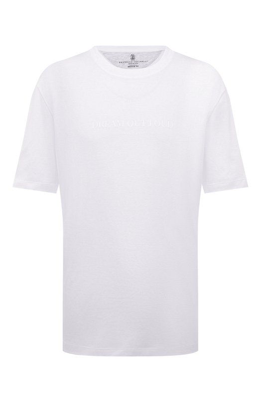 фото Футболка из хлопка и льна brunello cucinelli