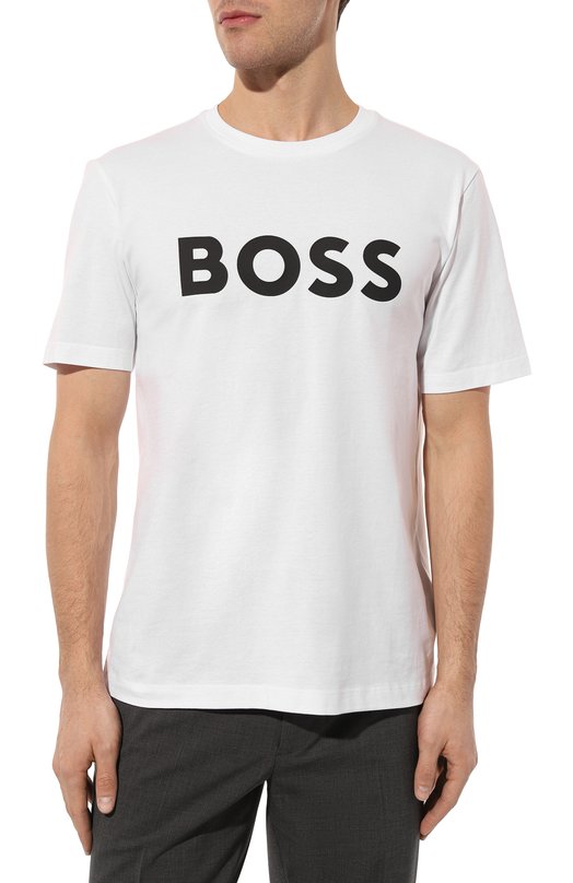 фото Хлопковая футболка boss