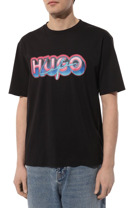 фото Хлопковая футболка hugo