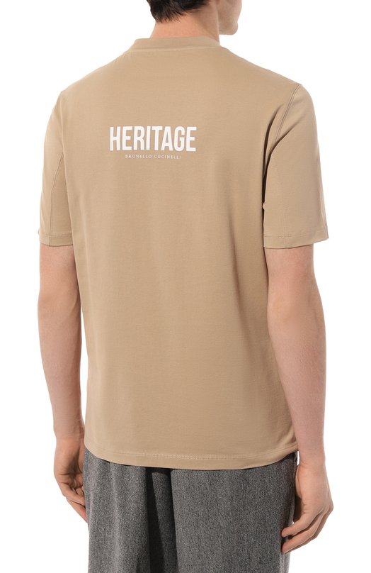 фото Хлопковая футболка brunello cucinelli