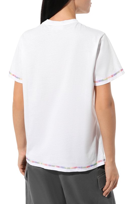 фото Хлопковая футболка ganni