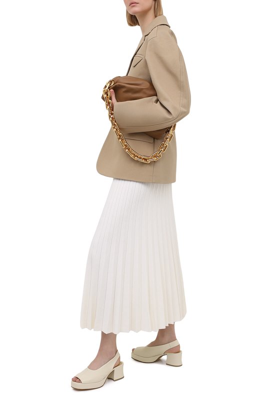 фото Кожаные босоножки stack bottega veneta