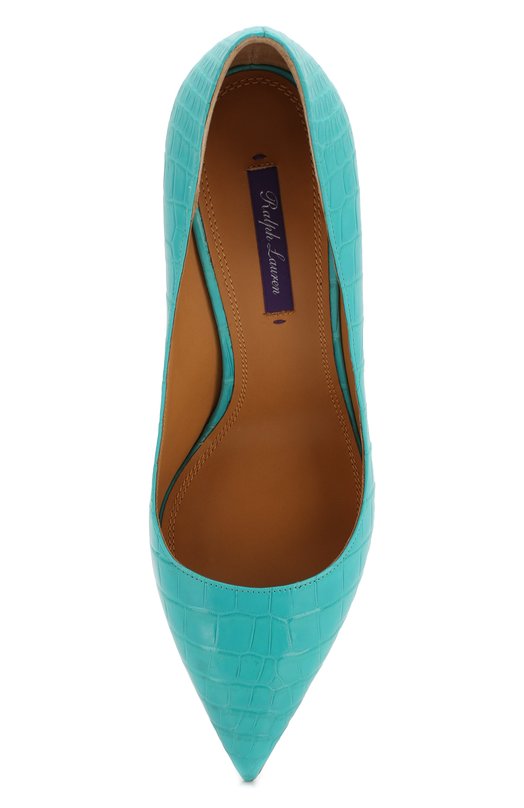 фото Туфли celia из кожи крокодила ralph lauren