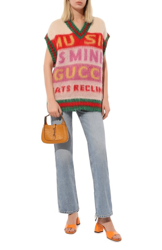 фото Сумка jackie 1961 mini из кожи страуса gucci