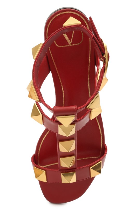 фото Кожаные сандалии roman stud runway valentino
