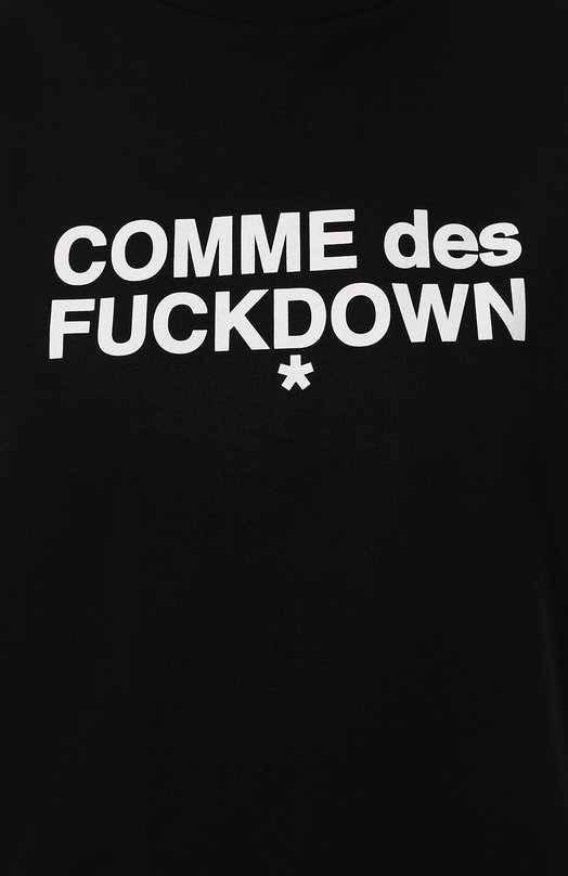 фото Хлопковая футболка comme des fuckdown