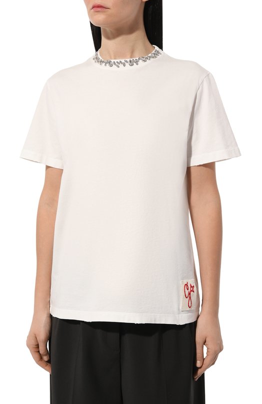 фото Хлопковая футболка golden goose deluxe brand