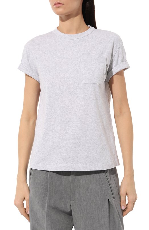 фото Хлопковая футболка brunello cucinelli