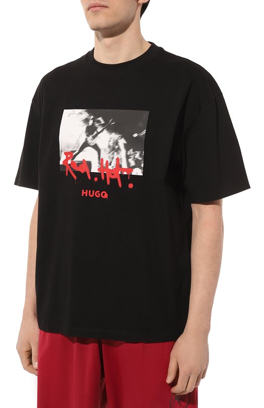 фото Хлопковая футболка hugo