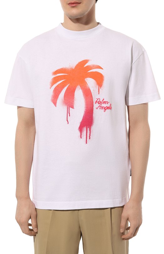 фото Хлопковая футболка palm angels