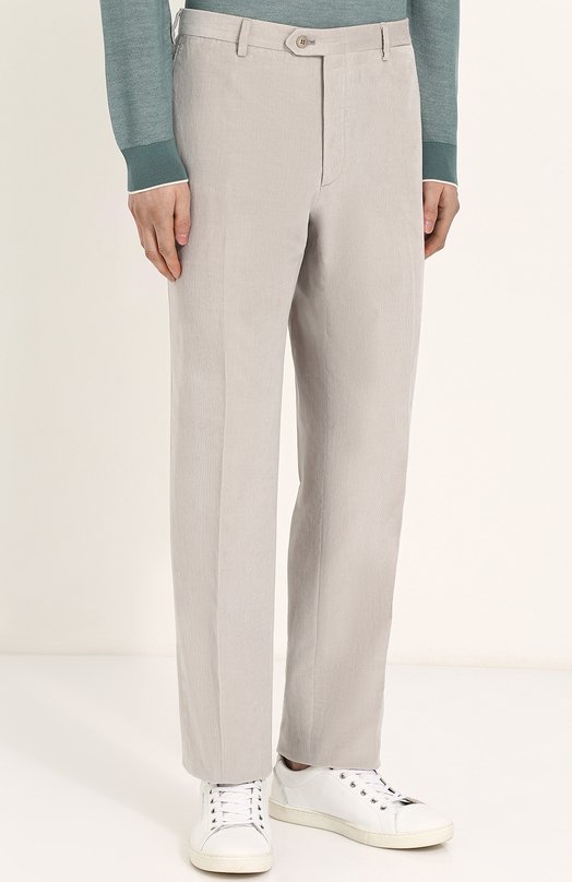 фото Хлопковые брюки прямого кроя brioni