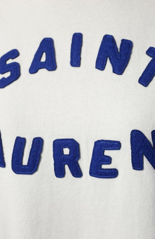 фото Футболка из хлопка и вискозы saint laurent