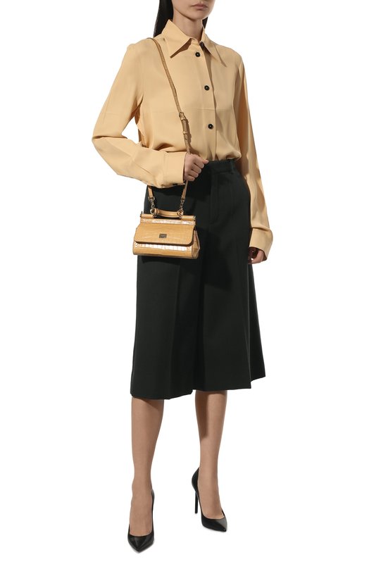 фото Сумка sicily small из кожи аллигатора dolce & gabbana