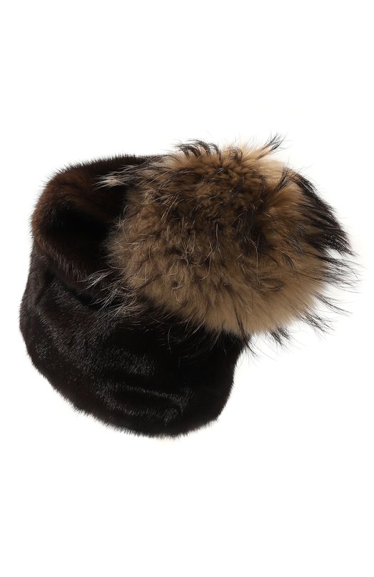 фото Шапка нея из меха норки и енота furland