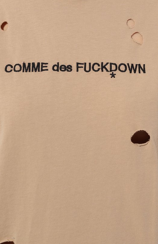 фото Хлопковая футболка comme des fuckdown