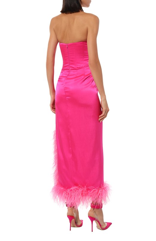 фото Платье с отделкой перьями sasha kim