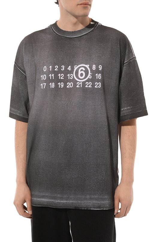 фото Хлопковая футболка mm6