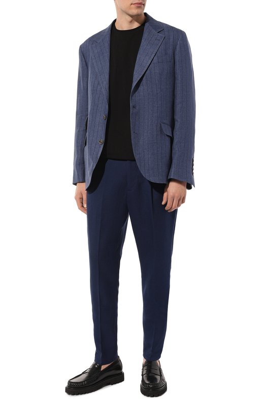 фото Брюки из шерсти и льна brunello cucinelli