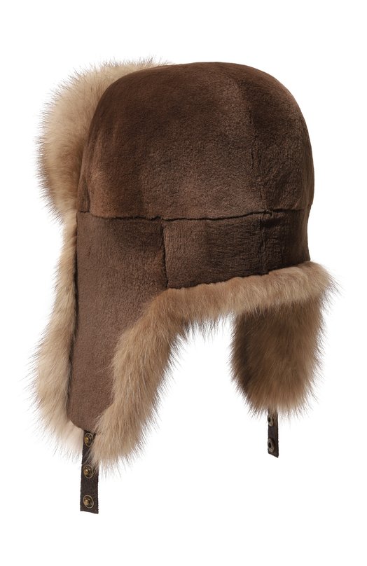 фото Шапка-ушанка из меха норки и соболя kussenkovv