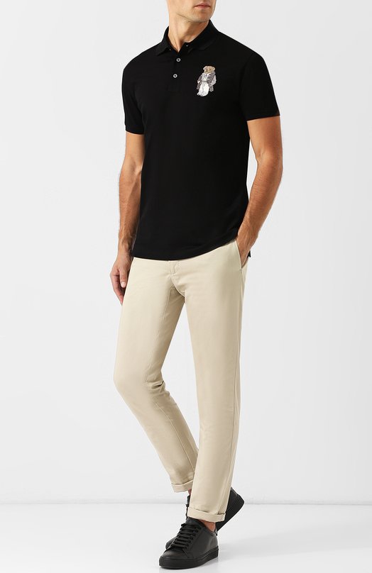 фото Хлопковое поло с короткими рукавами ralph lauren