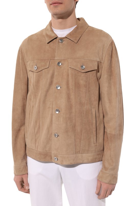 фото Замшевая куртка-рубашка brunello cucinelli