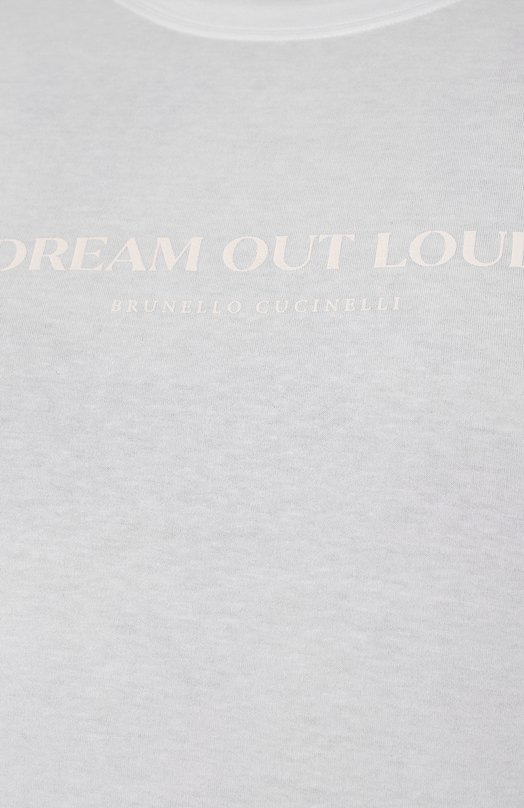 фото Футболка из хлопка и льна brunello cucinelli