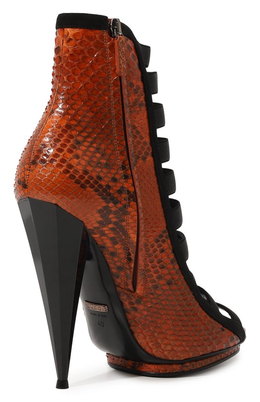 фото Босоножки gladiator из кожи питона gucci