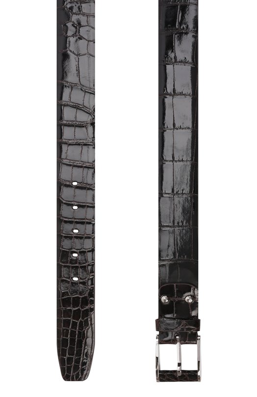 фото Ремень из кожи крокодила со сменными пряжками zilli