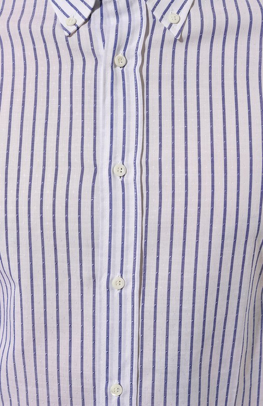 фото Рубашка из хлопка и льна brunello cucinelli