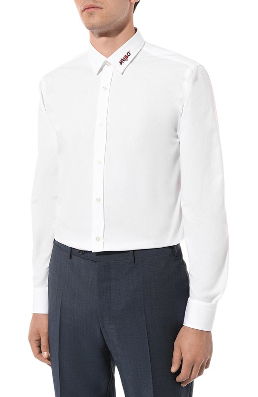 фото Хлопковая рубашка hugo