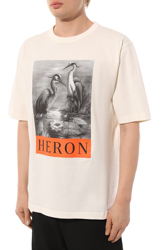 фото Хлопковая футболка heron preston