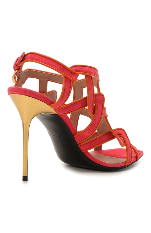 фото Замшевые босоножки balmain