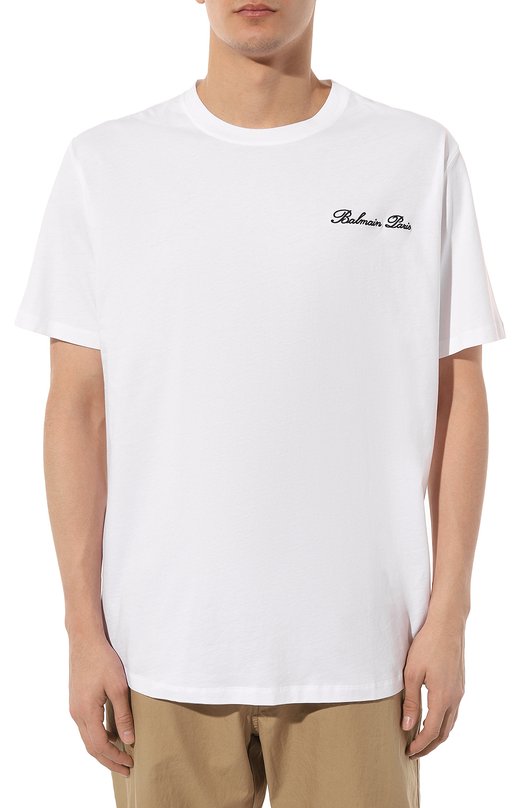 фото Хлопковая футболка balmain