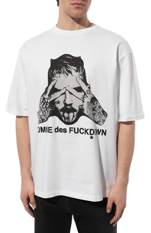 фото Хлопковая футболка comme des fuckdown
