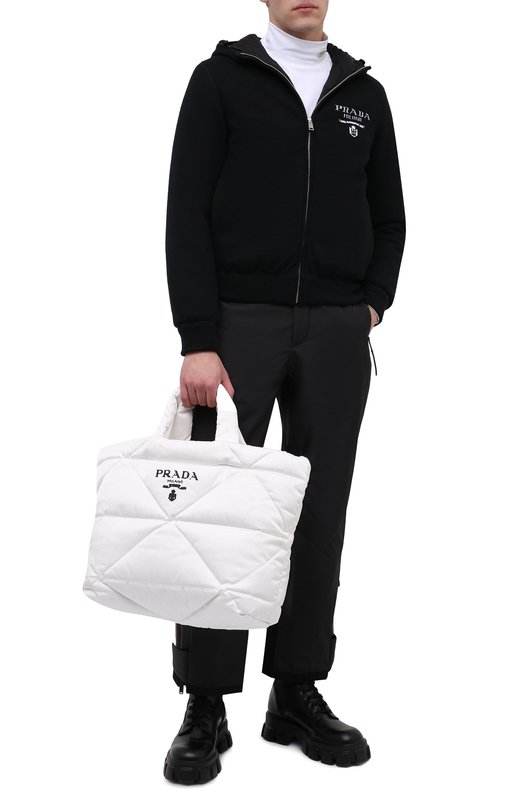 фото Текстильная сумка-тоут prada