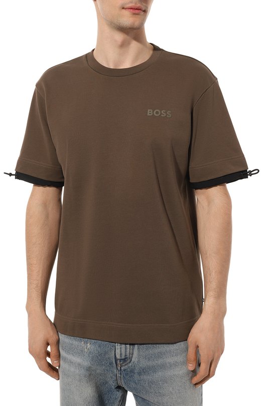 фото Хлопковая футболка boss