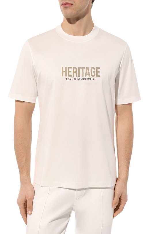 фото Хлопковая футболка brunello cucinelli
