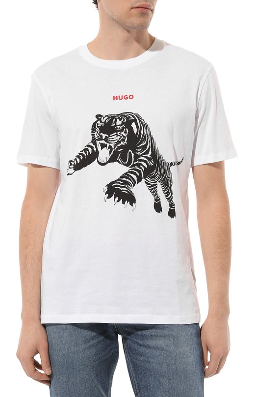 фото Хлопковая футболка hugo