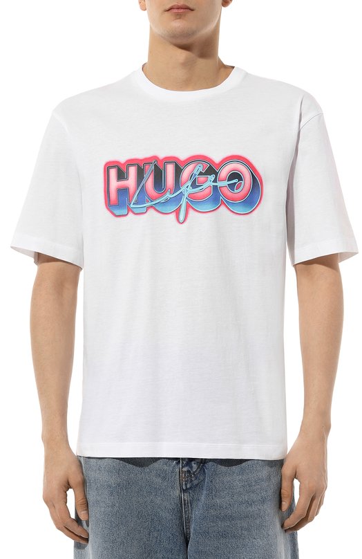 фото Хлопковая футболка hugo