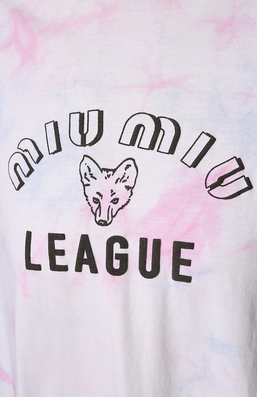 фото Хлопковая футболка miu miu