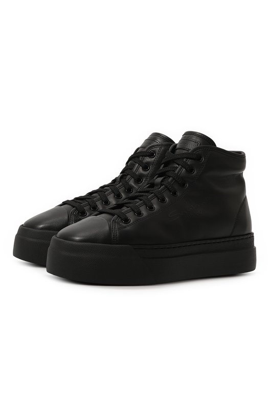 фото Кожаные кеды santoni