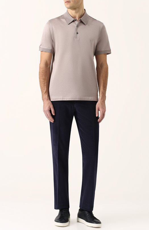 фото Хлопковые брюки прямого кроя brioni