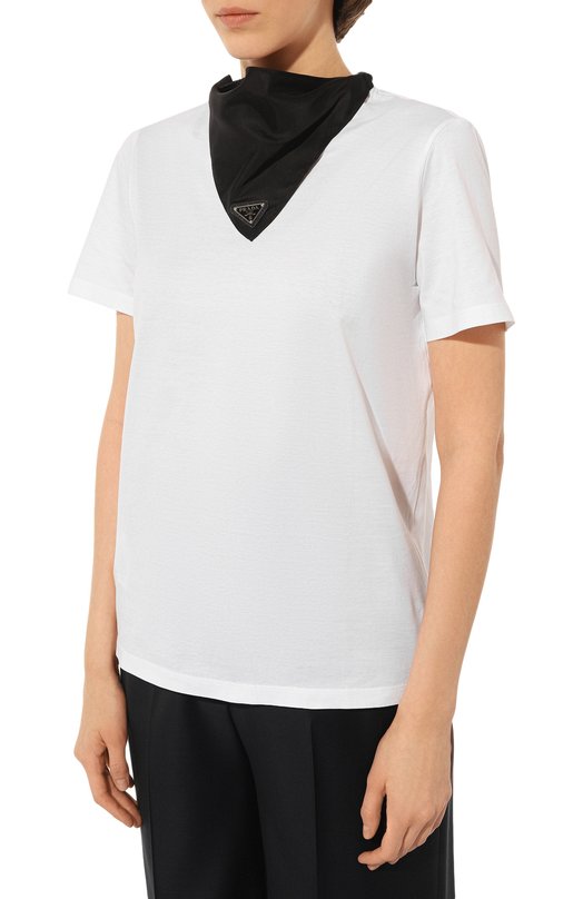 фото Хлопковая футболка prada